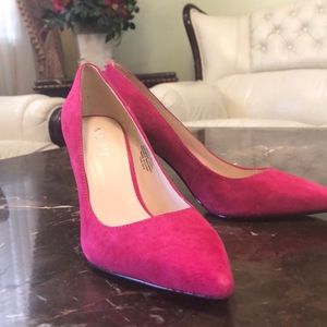Nine West Pink Suede Heels